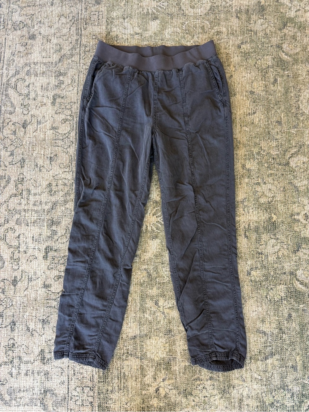 Faherty Arlie Pant Charcoal Gray Size Medium Organic Cotton Blend Lightweight - Picture 9 of 9